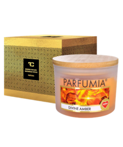 Dedra DIVINE AMBER sójová svíčka 2 knoty PARFUMIA 400 ml