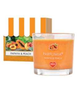 Dedra PAPAYA & PEACH votivní sójová svíčka PARFUMIA 55 ml