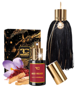 Dedra POMPON luxusní vonný střapec s bytovým parfémem RED VELVET PARFUMIA 30 ml