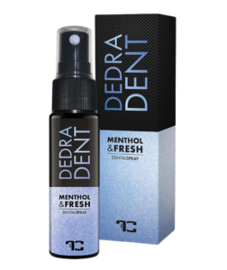Dedra DEDRA DENT přírodní bylinný ústní sprej MENTHOL & FRESH s mátou, tymiánem & hřebíčkem svěží dech bez cukru 30 ml
