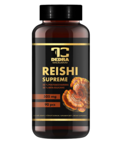 Dedra REISHI SUPREME extrakt 505 mg 50 % polysacharidů a 20 % beta-glukanů 90 cps