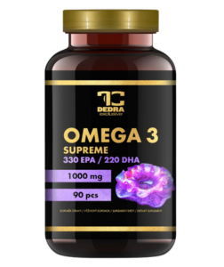 Dedra OMEGA 3 SUPREME 1000 mg 1 tobolka = 330 mg EPA & 220 mg DHA + vitamin E srdce, mozek & zrak  90 cps