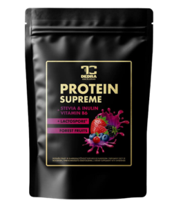 Dedra PROTEIN SUPREME komplexní proteinový nápoj se Stevií, Inulinem a probiotikem LactoSpore lesní ovoce 600 g