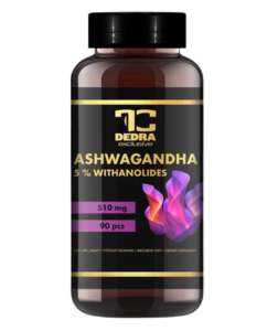 Dedra ASHWAGANDHA 510 mg extract 10:1 (5 % withanolidů) indický ženšen adaptogen, duševní & kognitivní činnost, relaxace, energie & vitalita 90 cps