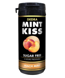 Dedra MINT KISS broskvovo-mátové osvěžující pastilky bez cukru peach mint 28 g