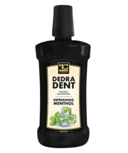 Dedra DENT přírodní bylinná ústní voda REFRESHING MENTHOL s kyselinou hyaluronovou & stévií hydratace & svěží dech 500 ml