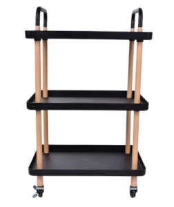 Dedra TROLLEY pojízdný vozík 3patrový multifunkční obdélníkový regál na kolečkách, výška 86 cm 1 ks 
