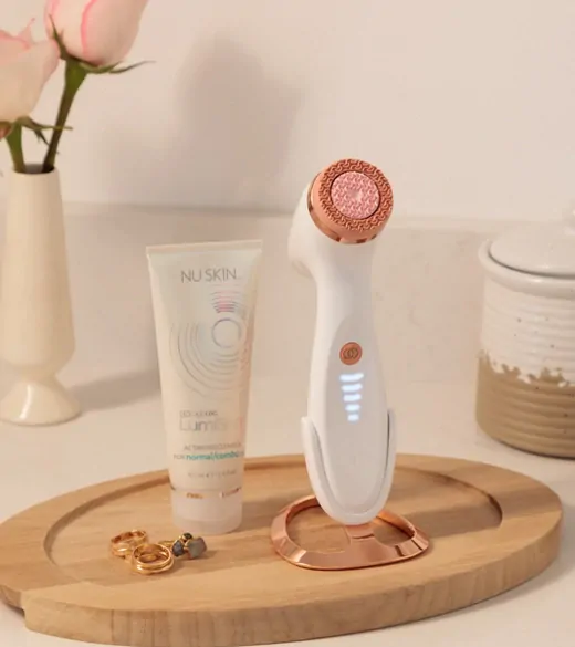 Nu Skin Čisticí sada ageLOC LumiSpa iO Rose Gold Cleansing Kit – pro normální až smíšenou pleť 4 ks