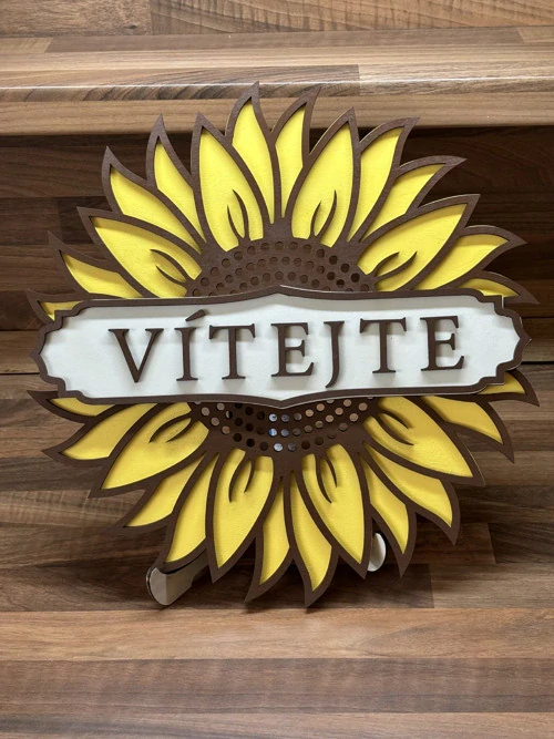 JH WoodArt dřevěná cedule Z - Vítejte 38 cm