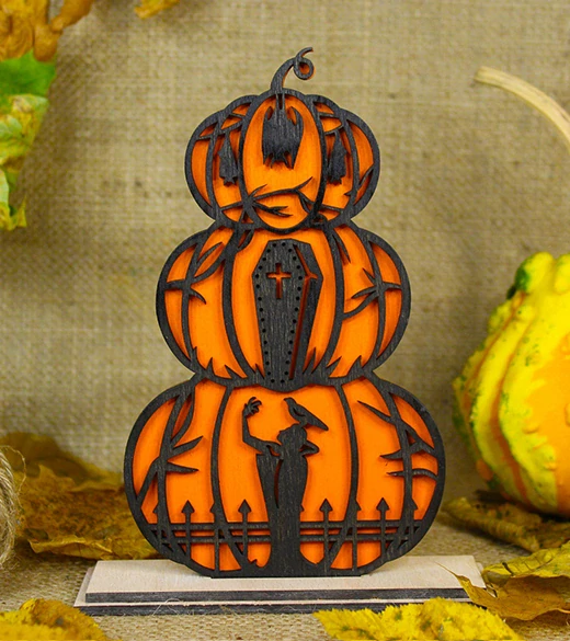 JH WoodArt Halloweenová dekorace drákula 18 cm