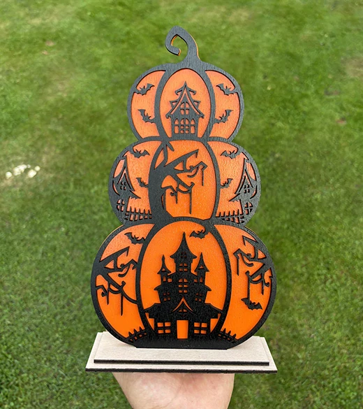 JH WoodArt Halloweenová dekorace zámek 18 cm