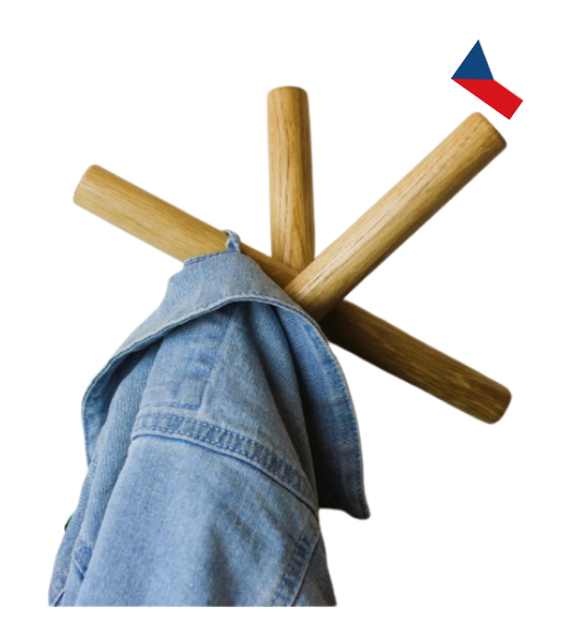 JH WoodArt Dřevěný nástěnný věšák 1 ks