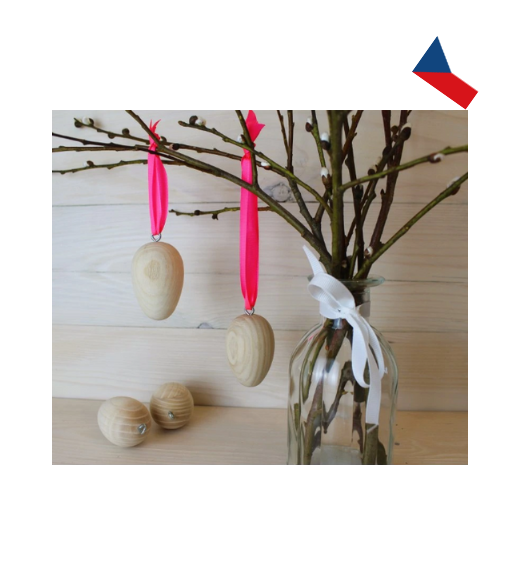 JH WoodArt Dřevěná velikonoční vajíčka k zavěšení 1 ks