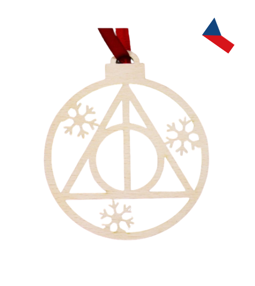 JH WoodArt Dřevěné vánoční ozdoby Harry Potter – kouzelnická dekorace na váš stromeček 8 ks