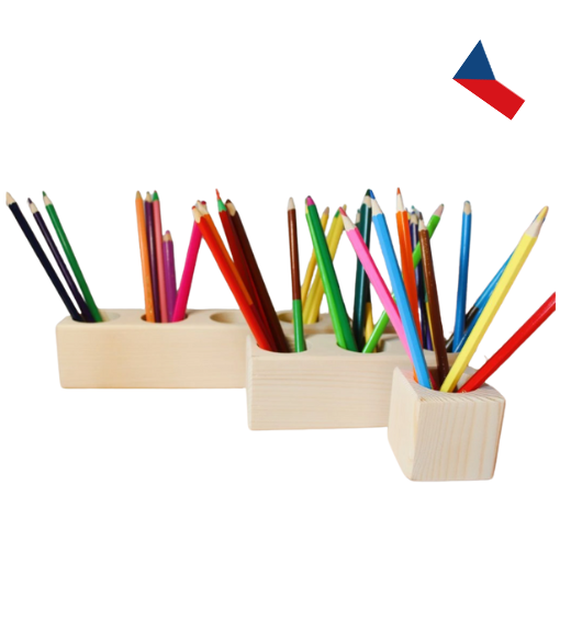 JH WoodArt Dřevěný stojánek na tužky velký 1 ks