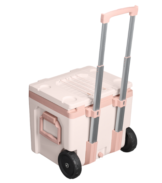 STANLEY Pasivní chladící box The Easy-Carry Outdoor Wheeled Cooler Rose Quartz 50QT