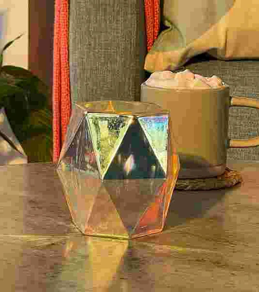 PartyLite Rainbow Glass Svícen na čajové / votivní svíčky