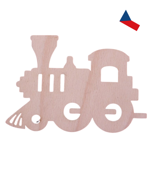 JH WoodArt Dřevěná dekorace „Vláček se jménem“ – personalizovaná dětská dekorace 10 x 19 cm 5 Písmen