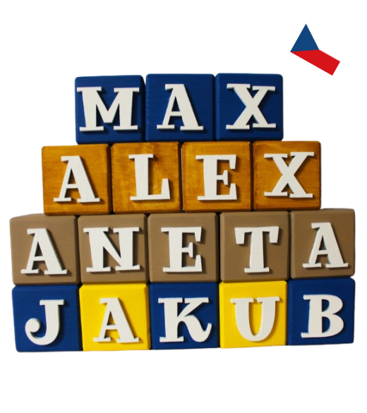 JH WoodArt Dřevěné kostky s písmeny – dekorativní doplněk 6 x 6 cm 1 Písmeno