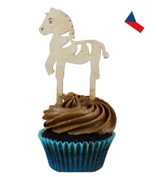JH WoodArt Dřevěné Safari zápichy do cupcakes 1 ks