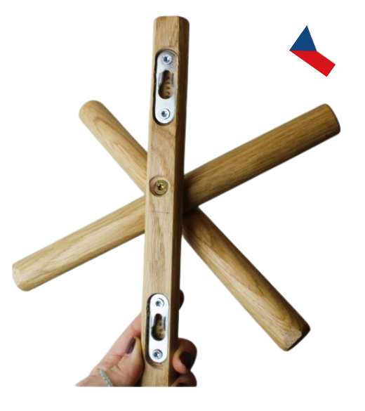 JH WoodArt Dřevěný nástěnný věšák 1 ks