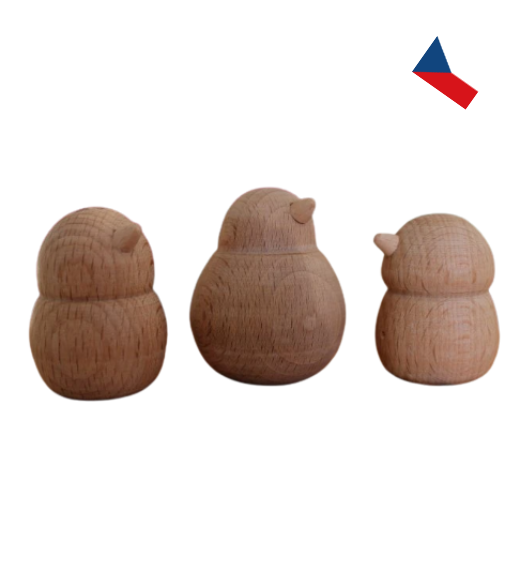 JH WoodArt Dřevěný ptáček 1 ks
