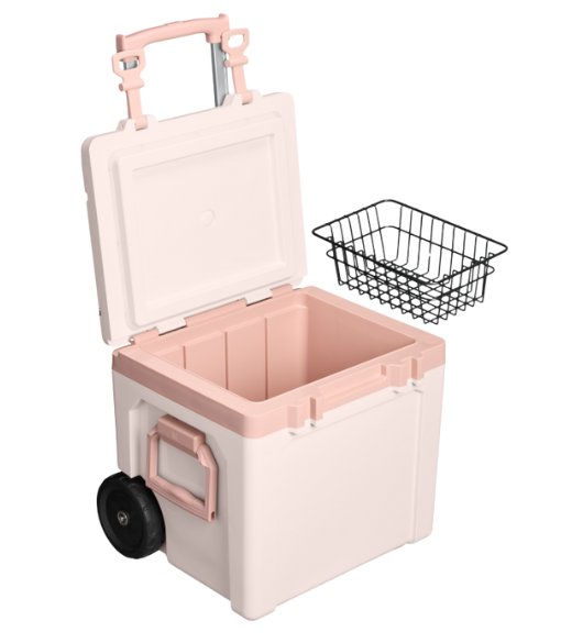 STANLEY Pasivní chladící box The Easy-Carry Outdoor Wheeled Cooler Rose Quartz 50QT