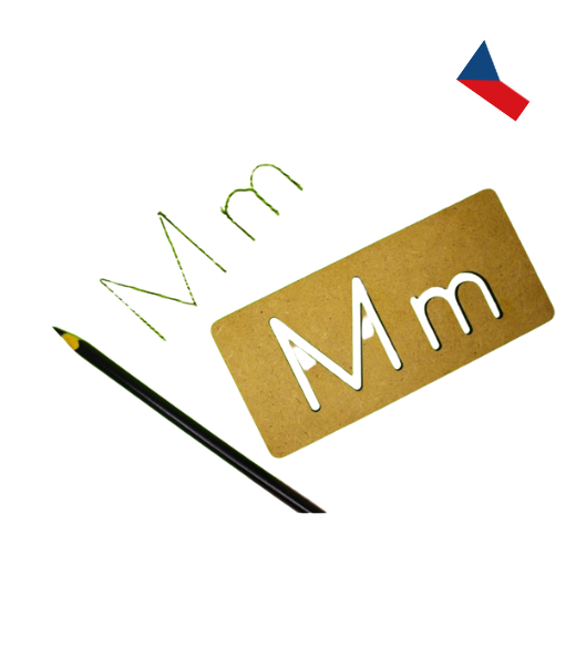 JH WoodArt Dřevěné šablony na písmena - kreativní sada pro děti