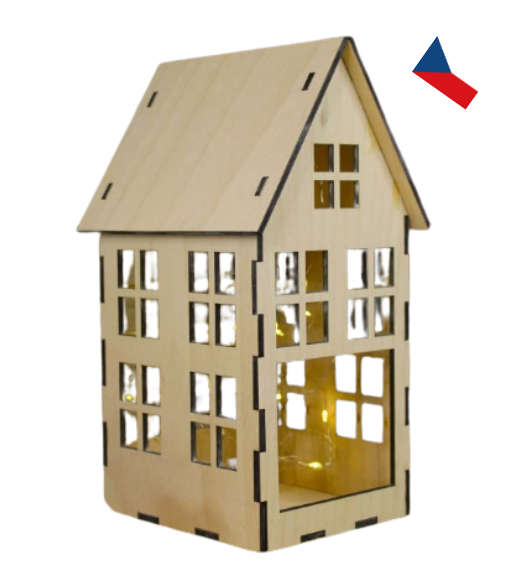 JH WoodArt Dřevěný domeček - Lucerna 1 ks