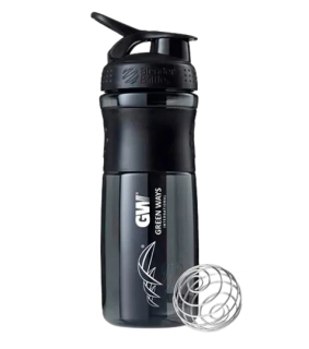 Green Ways Šejkr Sportmixer Flip Tritan černý 0,6 L