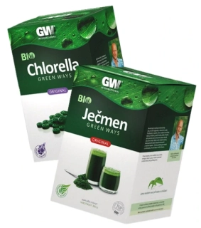 Green Ways Ječmen 300 g + Chlorella 330 g - 1320 tbl.