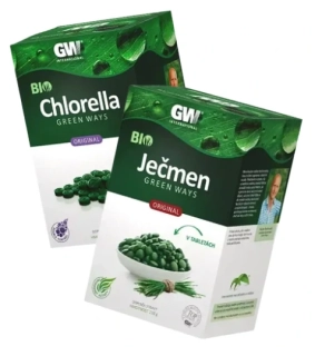 Green Ways Ječmen 600 tbl. + Chlorella 1320 tbl.